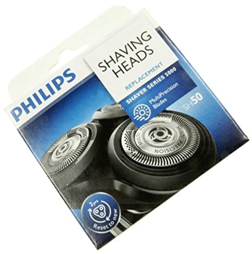 PHILIPS Rasierkopf 5000 für kleine Haushaltsgeräte - 422203625841 (Schwarz, Rotierend, 3 Blätter, Edelstahl, Kabelgebunden, Männer, Modern, Aufladbar)