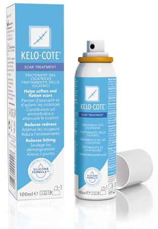 KELO-COTE Silikon Narbenspray 100ml für großflächige, berührungsempfindliche und schwer zugängliche Narben sowie Brandnarben