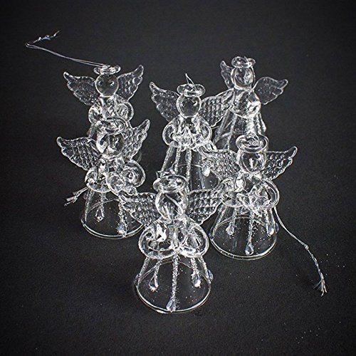 Ensemble de 6 PETIT VERRE ANGE Décorations Arbre de Noël (4.5cm) par Heaven Sends