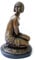 Kunst & Ambiente - Art Deco Bronzefigur Akt Skulptur - Aspasie - signiert - Amedeo Gennarelli Figur in Bronze