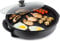 Andrew James Multi Cooker Non-Stick Electric Frying Pan with Glass Lid, Large Multi-Function Skillet for Paella, Portable Camping Cooker with Energy Efficient Adjustable Temperature Control 42cm 1500W