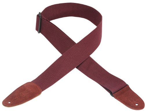 Levy's Leathers Cotton Suede Series Gitarrengurt aus Baumwolle | Breite 5 cm | Burgunderrot | (MC8-BRG)