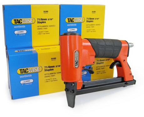 Tacwise 1189 A7116V Druckluft Polster Tacker Paket mit 120.000 x 8 mm Heftklammern, verwendet Typ 71/4 – 16 mm Heftklammern
