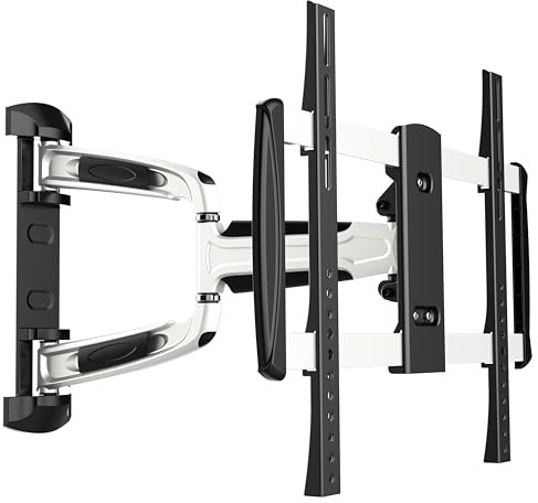 RICOO TV Wandhalterung Fernseher Halterung Fernsehhalterung für Wand für 32-65 Zoll Universal Smart Flach Curved Schwenkarm S0644 Schwenkbar Neigbar Fernseh-Arm bis 35 Kg & VESA 400 x 400 mm