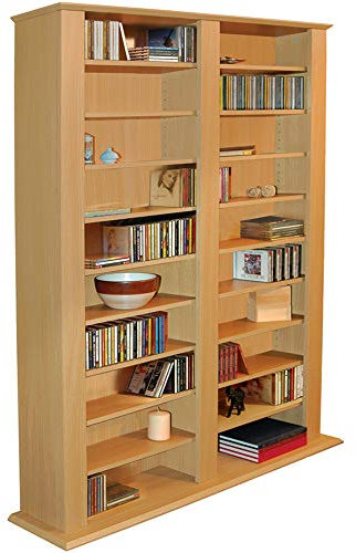 WATSONS GENESIS - Multimedia 1060 CD / 420 DVD Blu-ray Storage Shelves - Beech