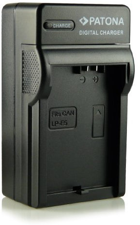 PATONA 3en1 Chargeur 12/24V pour LP-E5, LPE5 Batterie Compatible avec Canon EOS 450D, 500D, 1000D, EOS Rebel XS, XSi, T1i, EOS Kiss X2, X3, F