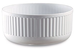 Giganplast Insalatiera Tonda in Plastica Riutilizzabile Bianca, 26 cm
