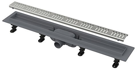 Duschlrinne mit Edelstahlrost 550 ALCA - flach