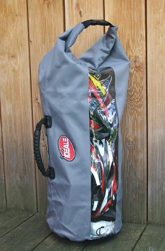Ideale Hitec Packtasche Rolltasche Packrolle mit Sichtstreifen reißfest wasserdicht schwarz/Silber