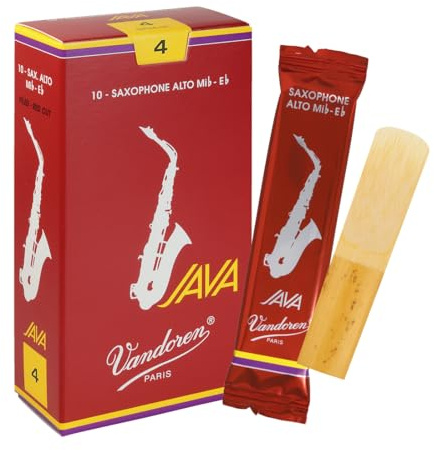 Vandoren SR264R Alto Sax JAVA Red Reeds Strength 4; Box of 10