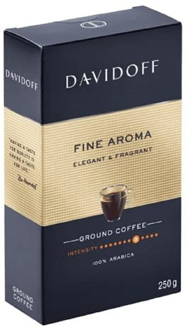 Gemahlener Kaffee | DAVIDOFF | Feines Aroma | 250 g Packung | Zart und aromatisch | Kaffee mit feinem Aroma |