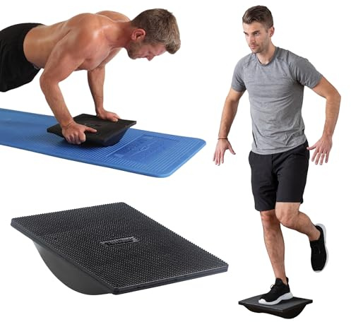 THERABAND Rocker Board – Rutschfestes Balance Board für Gleichgewicht, Stabilität & Koordination – Wackelbrett für Physiotherapie, Reha & Heimtraining