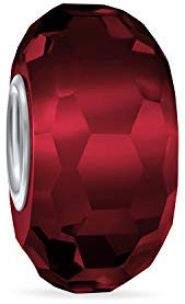 Bling Jewelry Sólido Translúcido Rojo Facetado De Cristal De Murano .925 Sterling Silver Core Spacer Bead Encaja Pulsera Europea Con Dijes Para Mujer Adolescente
