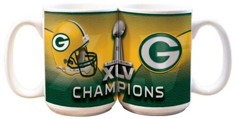 Memory Company NFL Super Bowl XLV Champion 2er Pack 15-Ounce Becher, Weiß