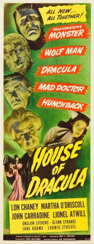 House of Dracula Einsatz Film Poster 14 x 36 # 01