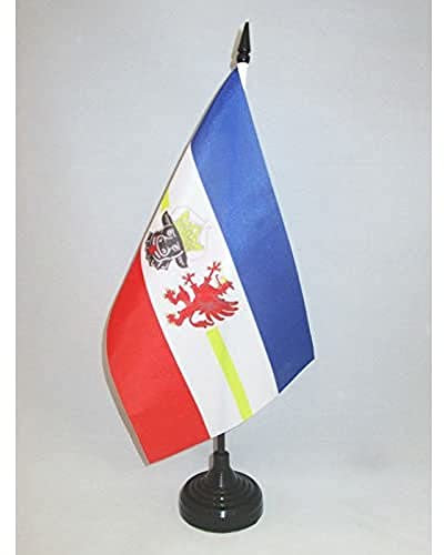 AZ FLAG - Tischflagge Mecklenburg-Vorpommern - 21x14 cm - Mecklenburg-Vorpommern Tischfahne 14 x 21 Cm - Flaggen