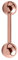 eeddoo Piercing Stab Barbell Rosegold Edelstahl 1,6 x 20mm 4 mm