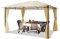 TOOLPORT Garden pavilion 3x4 m waterproof pavilion with 4 side panels curtains garden tent approx. 180g/m² in beige roof tarpaulin party tent