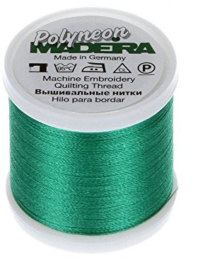 Madeira 9845–1989 2-lagiges Polyneon-Polyester-Stickgarn, 40 wt/135d 440 yd, True Green