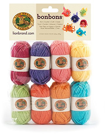 Lion Brand Yarn Company - Gomitoli Bonbons, Colori accesi, Multicolore