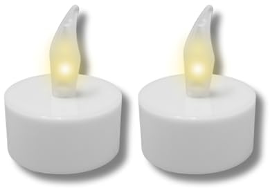 Mauk® LED Teelicht 2er Pack | flackernde, realistische LED-Kerzen für gemütliche Atmosphäre | sicheres und langlebiges Kerzenlicht, ideal für Dekoration, Hochzeit & festliche Anlässe
