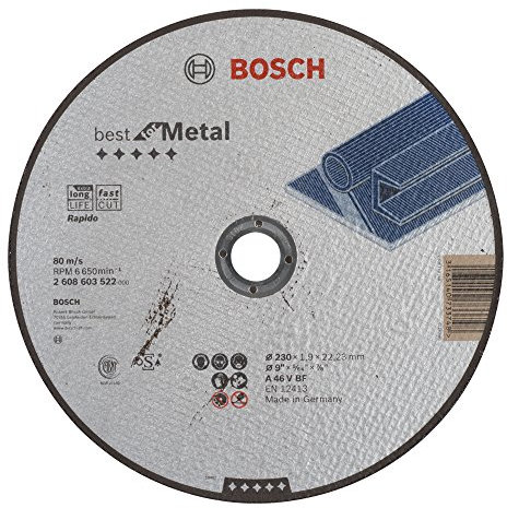 Bosch Professional 2608603523 Trennscheibe Zündkabel Best for Metal Rapido A 46 V BF 230 mm 1,9 mm
