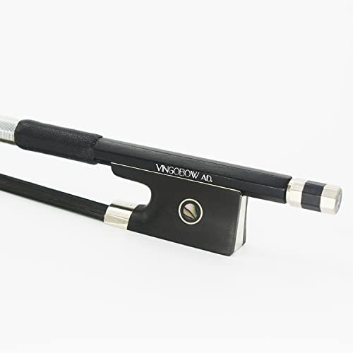 VINGOBOW - Geigenbogen Violine Geigen bogen Kohlefaser Carbon Bow Schwarzes Rosshaar für lauteren Klang 4/4