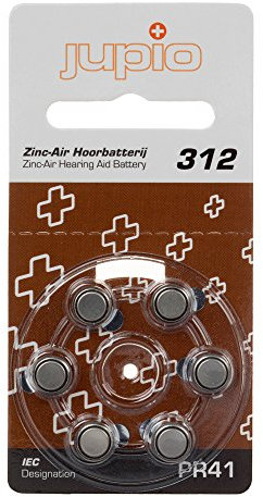 Hearing Aid 312 Zinc Air Brown PR41