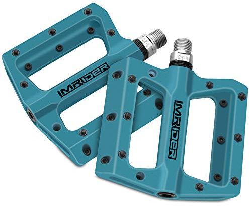 Imrider MTB fietspedalen, BMX Mountainbike Nylon pedalen, Platform, 9/16, 3 lagers, Anti-Slip