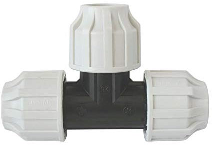 SOMATHERM FOR YOU, Raccord plastique Té égal pour tube PE Ø40 mm - Installation rapide et facile - Résistant jusqu'à 16 bars - Température max 80°C - Norme ACS - Idéal irrigation et arrosage