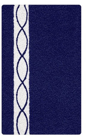 Meusch Grund Orly Badteppich in Grössen und 3 Farben, 750 Navy, 80 x 140 cm Badteppich