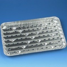 5 Grillschalen, Alu eckig 34,5 cm x 22,4 cm x 3 cm
