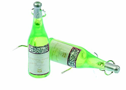 Miniblings Weinflaschen Ohrringe Wein Hänger Getränkeflaschen hellgrün Weißwein - Handmade Modeschmuck I Ohrhänger Ohrschmuck versilbert