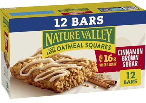 Nature Valley Soft Baked Oatmeal Squares, Cinnamon Brown Sugar, 12 Bars, 14.88 oz