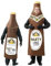 Kostüm Bierflasche Bierkostüm Ganzkörperkostüm Party Bier Pils Alkohol Pulle Fun Betrunken Karnevalskostüm für Erwachsene (Large)