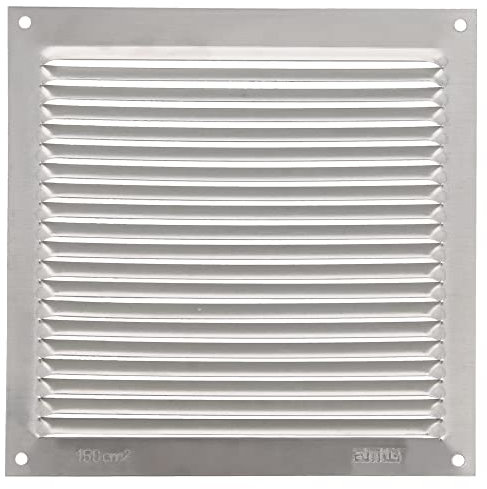 Amig - Griglia quadrata in alluminio | Griglie di ventilazione per presa d'aria | Ideale per soffitto cucina e bagno | Misure 170 x 170 mm | Colore argento