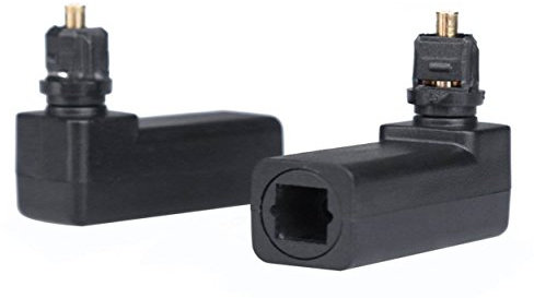 zdyCGTime Digital Cable de Fibra Toslink óptico Mini Macho de ángulo Derecho 90 Degree Hembra a 2,5 mm Adaptador de Conector de Audio