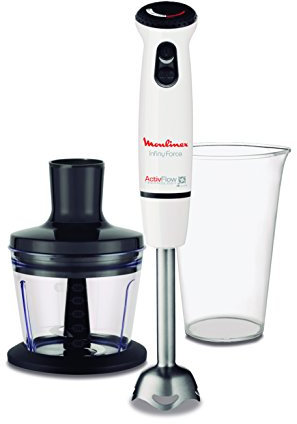 Moulinex DD861110 Batidora de Varilla, 20 velocidades, función Turbo, 700 W, Blanco, Negro