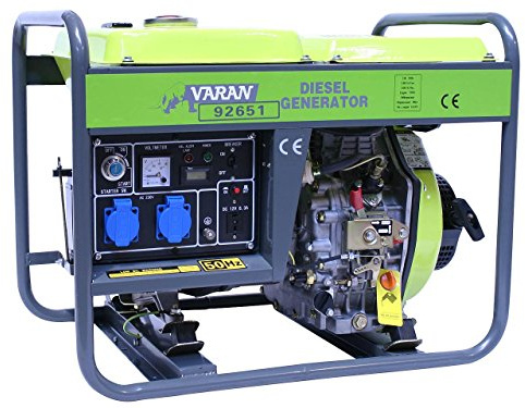 Varan Motors 92651 GENERATOR STROMERZEUGER STROMAGGREGAT NOTSTROMAGGREGAT 3,3kW 230V+12V DIESEL