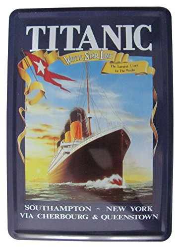 Blechpostkarte Titanic - dunkelblau