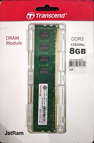 Transcend JM1333KLH-8G, 8 GB DDR3, 1333 Mhz, U-DIMM, 2Rx8 1.5 V