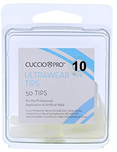 Cuccio Pro - Ultrawear Tips - 10 - for Women - Acrylic Nails - 50 Pc