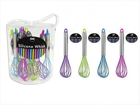 Silicone Hand Whisk - 20cm Approx - Assorted Colours by RSW