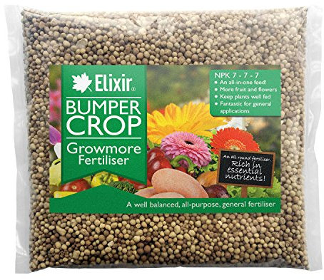 Elixir Gardens 25KG - Bumper Crop Growmore 7-7-7 Multipurpose General Plant Food/Fertilizer | Treats 500sqm