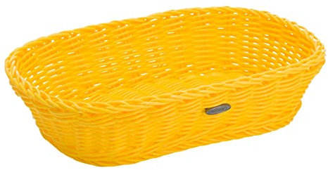 Westmark Mehrzweck-Korb, geeignet für Hotel und Gastronomie, Eckig, ca. 26,5 x 19 x 7 cm, Synthetikfaser, Saleen Coolorista Edition, Zitronengelb, 02036147101
