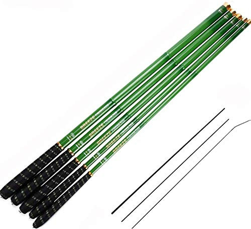 Goture Tiges de pêche télescopiques en Fibre de Carbone Tenkara Rod Carpe légère de pêche 10FT 12FT 15FT 18FT 21FT 24FT + 3 Segments supérieurs