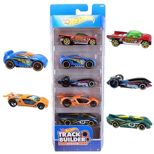 Hot Wheels 1806 - Geschenkset, je 5 Fahrzeuge, zufällige Autos/Fahrzeugmodelle, 5er Pack