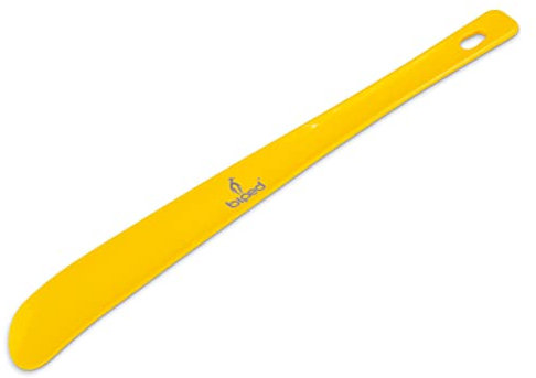 Die Schuhanzieher Schuhlöffel aus Kunststoff 35 cm mit Lochung zum Aufhängen z1555(gelb)
