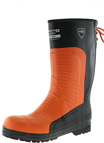 Skellerup Euro Forester Chainsaw Safety Boots Size=6.5 Orange Black