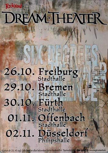 Dream Theater - Six Degrees, Tour 2002 » Konzertplakat/Premium Poster | Live Konzert Veranstaltung | DIN A1 «
